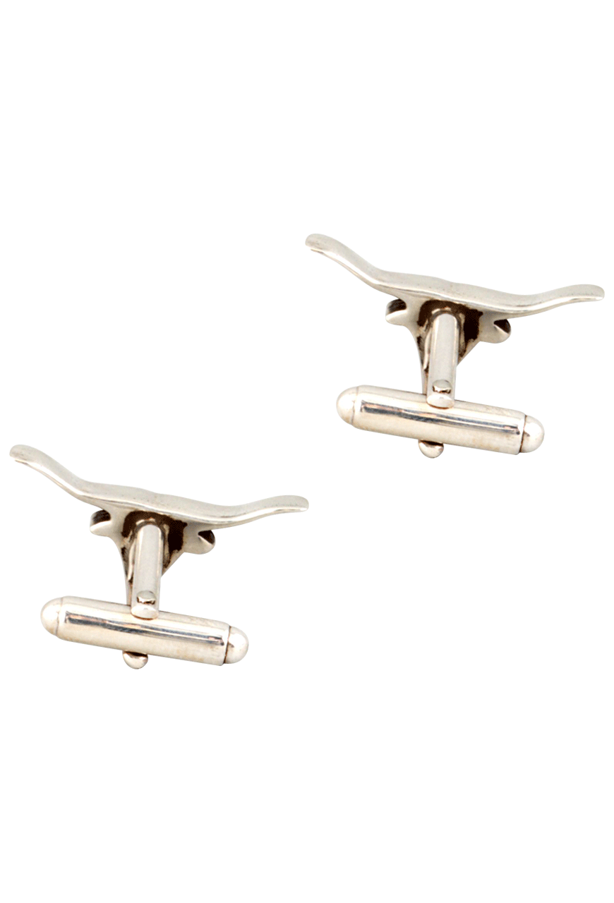 Pinto Ranch Silver Longhorn Cufflinks