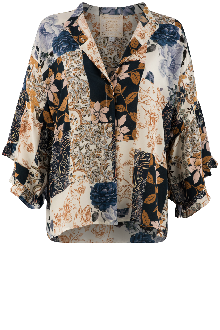 Johnny Was Leo Button Down Top