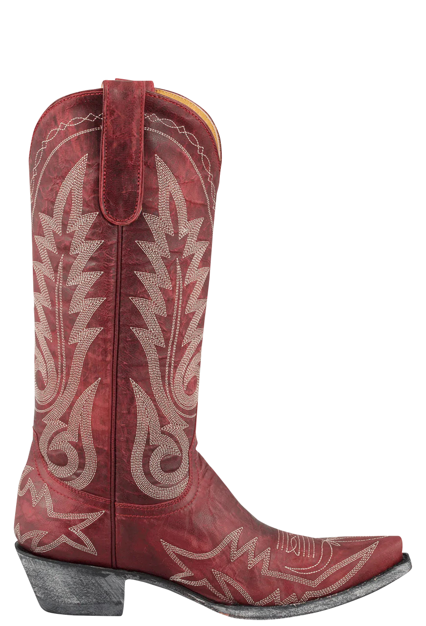 Old Gringo Womens Red Goat Nevada Cowgirl Boots Pinto Ranch
