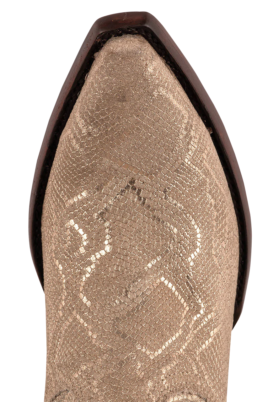 Old Gringo Women's Goat Cersei Snakeskin Boots - Gold Beige