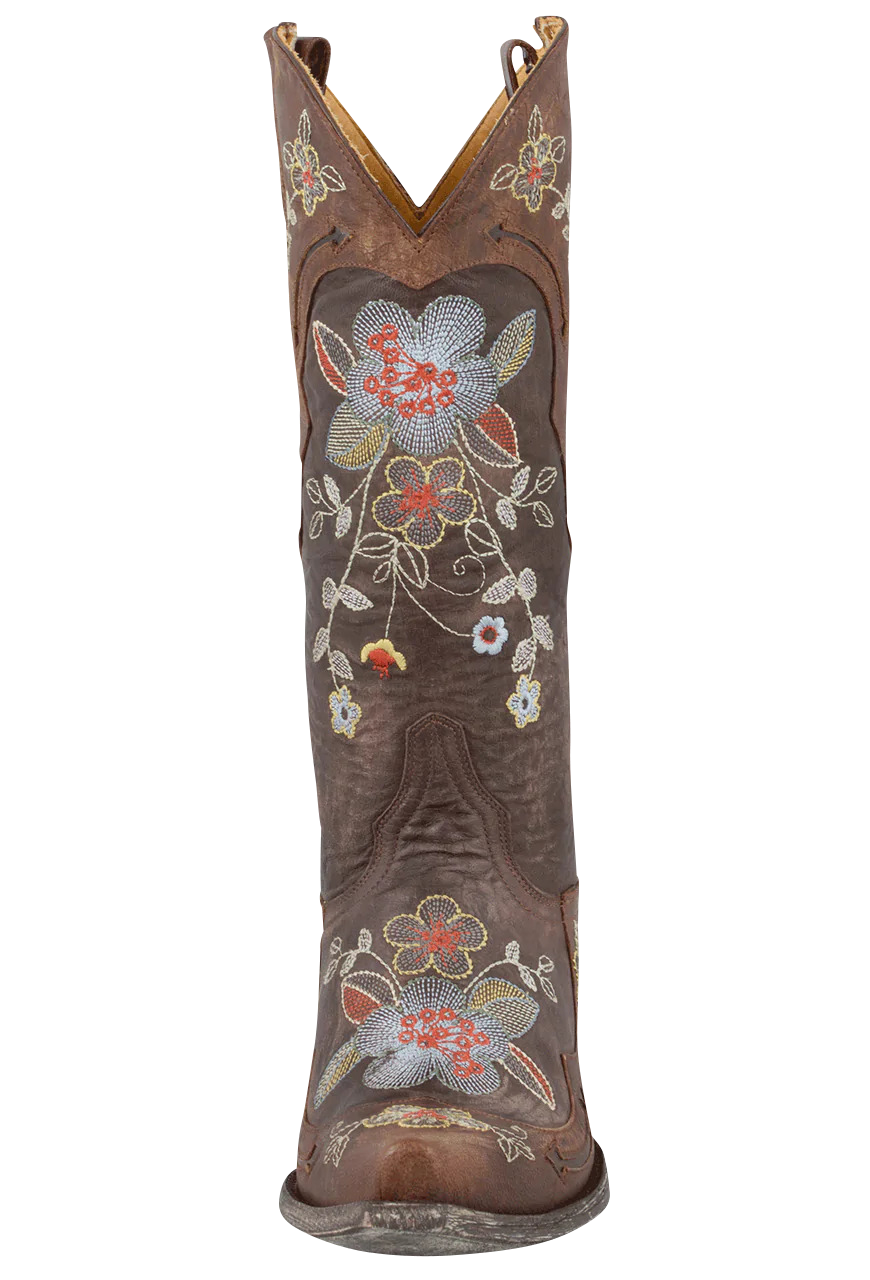 Old Gringo Women's Goat Cowgirl Boots - Distressed Floral