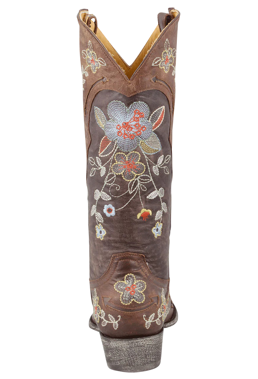 Old Gringo Women's Goat Cowgirl Boots - Distressed Floral