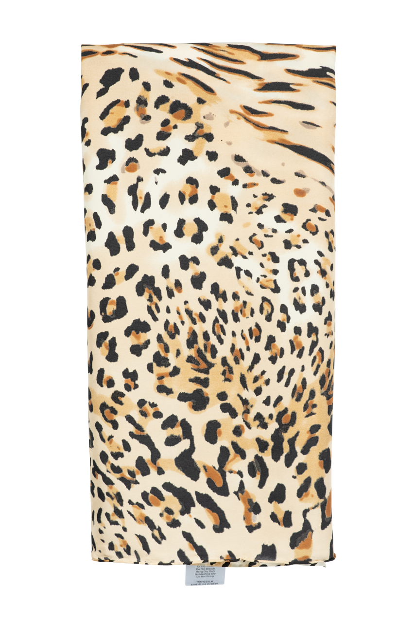 Wyoming Traders Leopard Charmeuse Silk Scarf