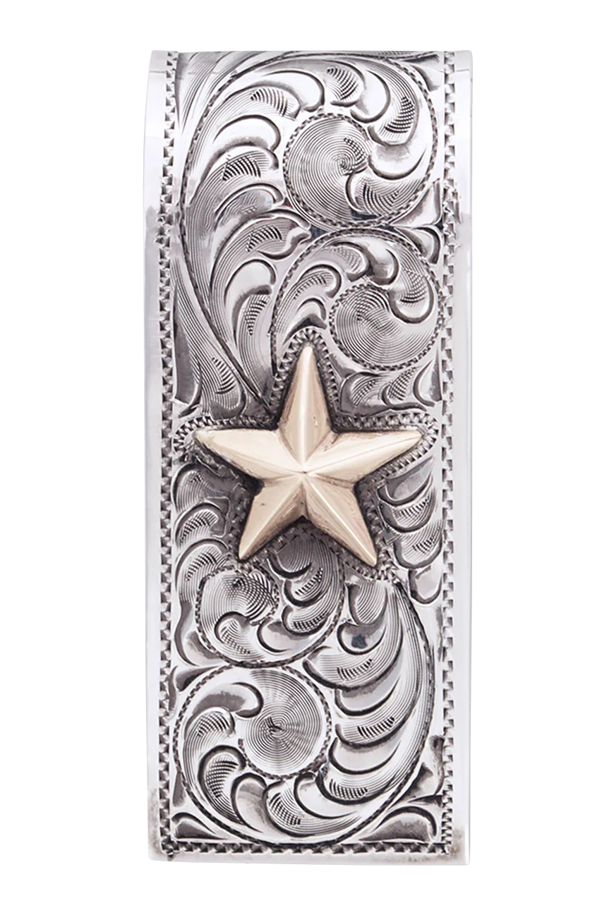 Pinto Ranch Gold & Silver Lonestar Money Clip