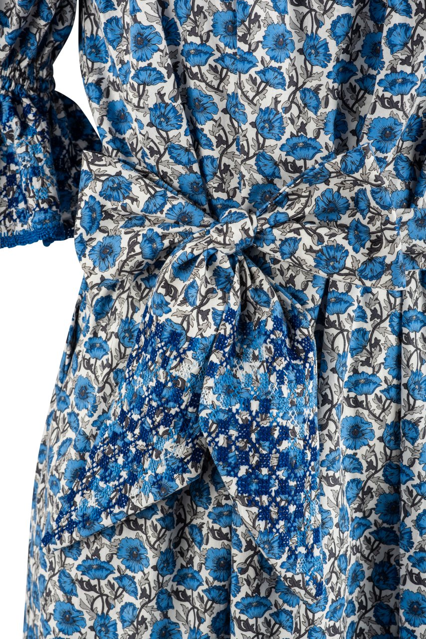 Margarita Mercantile Lourdes Maxi Dress - Blue