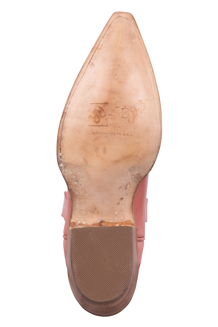 Black Jack Women's Goat Leather Cowgirl Boots - Pink