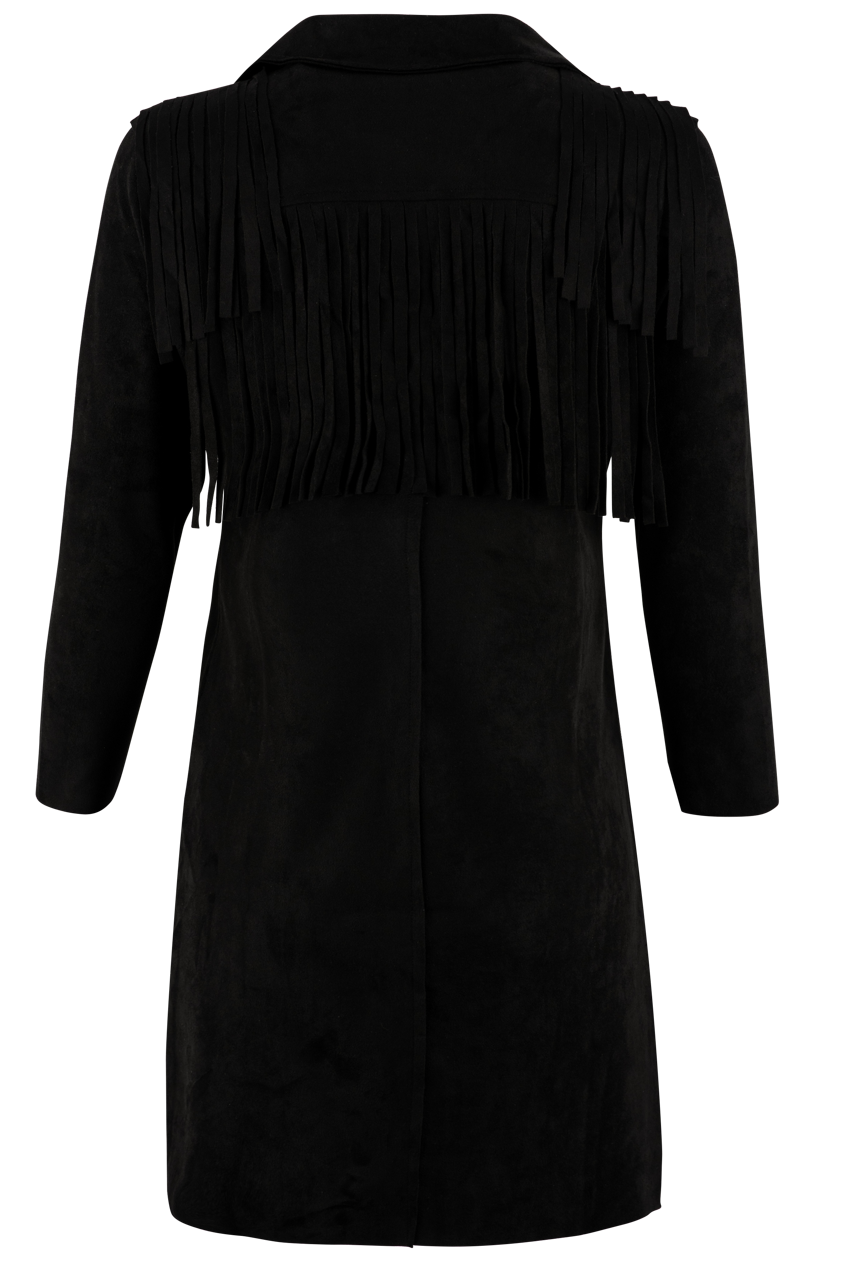 W.A.Y. Suede Fringe Shift Dress
