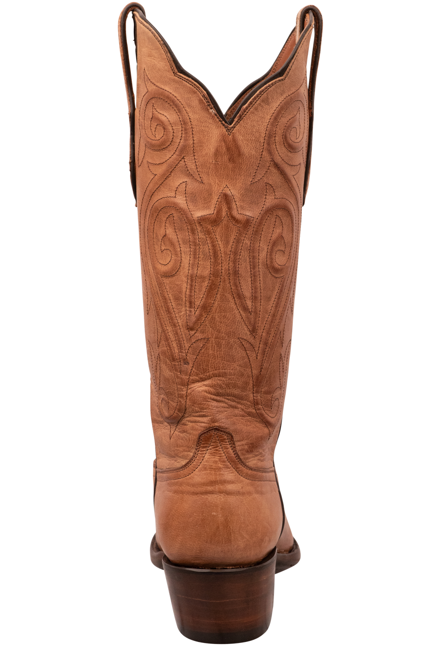 Black Jack Goat Leather Cowgirl Boots - Tan