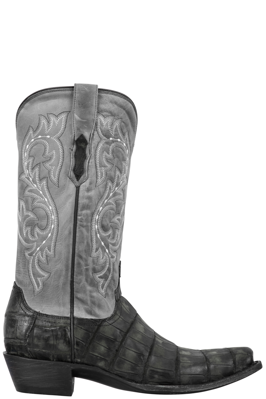 Lucchese black gator boots online