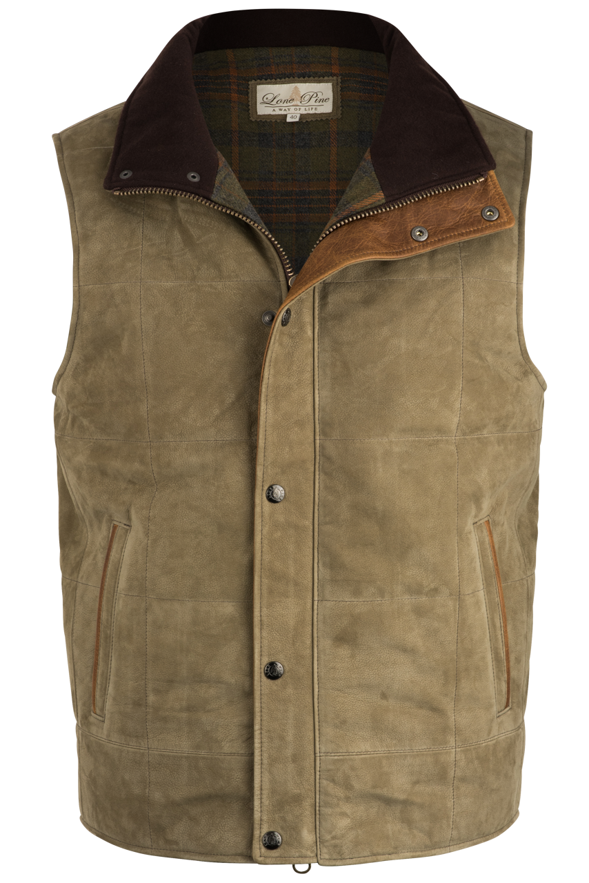 Lone Pine Olive Verona Calf Torino Western Vest | Pinto Ranch