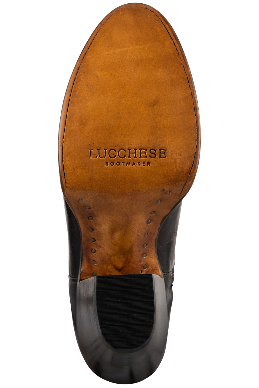 Lucchese Women's Leather Wing Cowgirl Booties - Tobacco