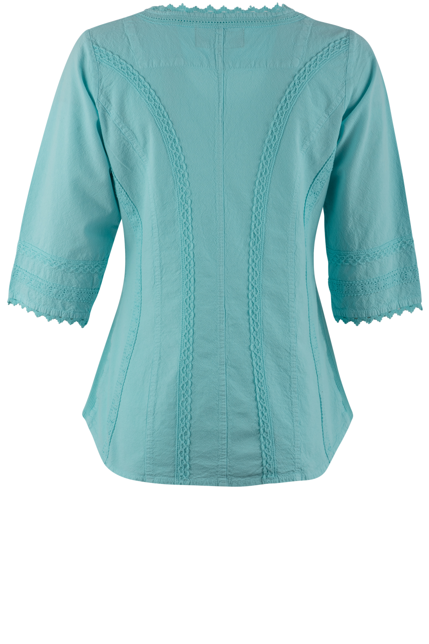 Inca Cottons 3/4 Sleeve Crochet Top