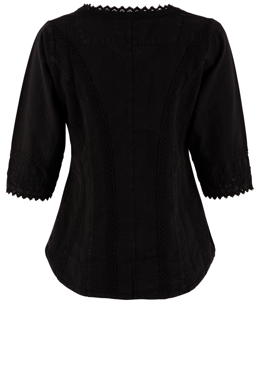 Inca Cottons 3/4 Sleeve Crochet Top