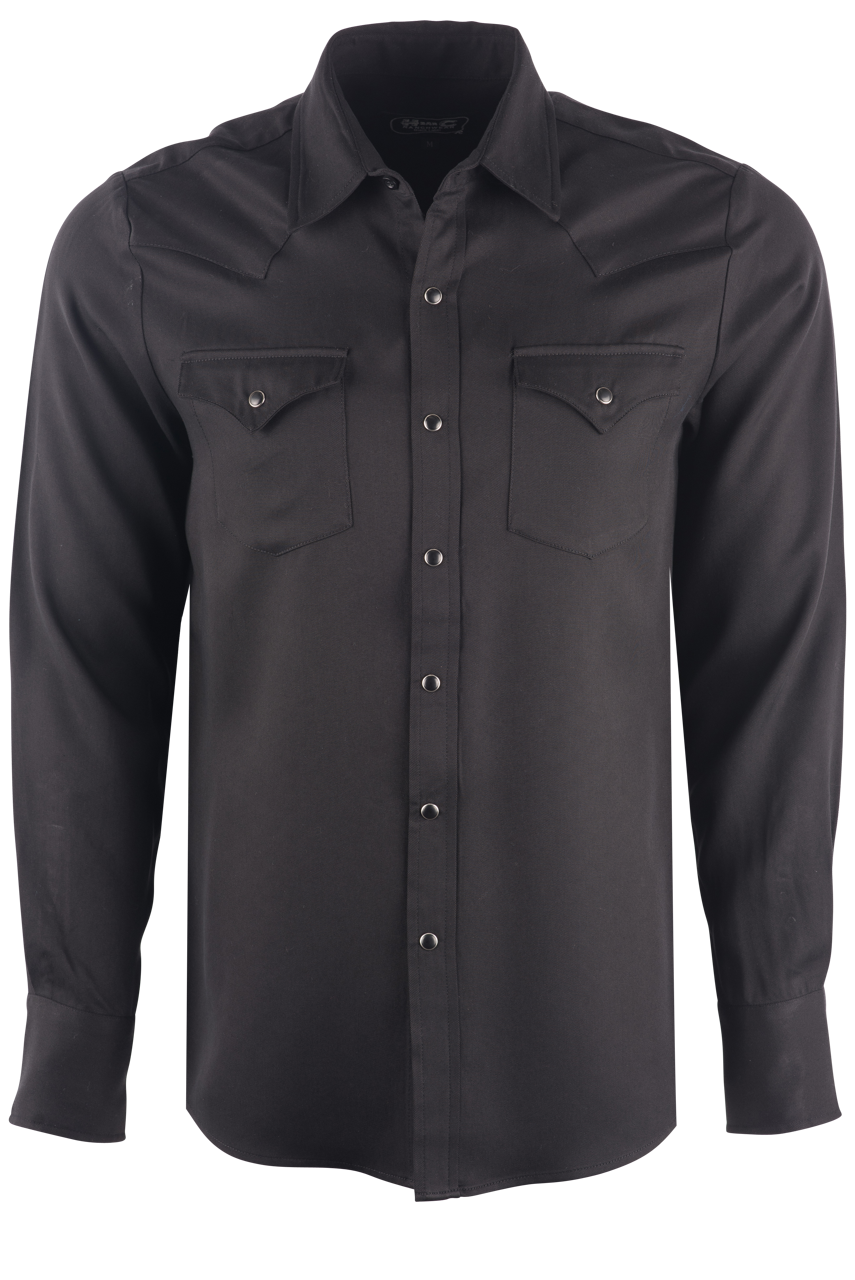 H Bar C Ranchwear Denver Pearl Snap Shirt - Black