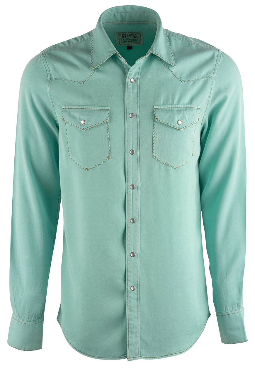 H Bar C Ranchwear Brooklyn Turquoise Tencel Long-Sleeve Pearl Snap