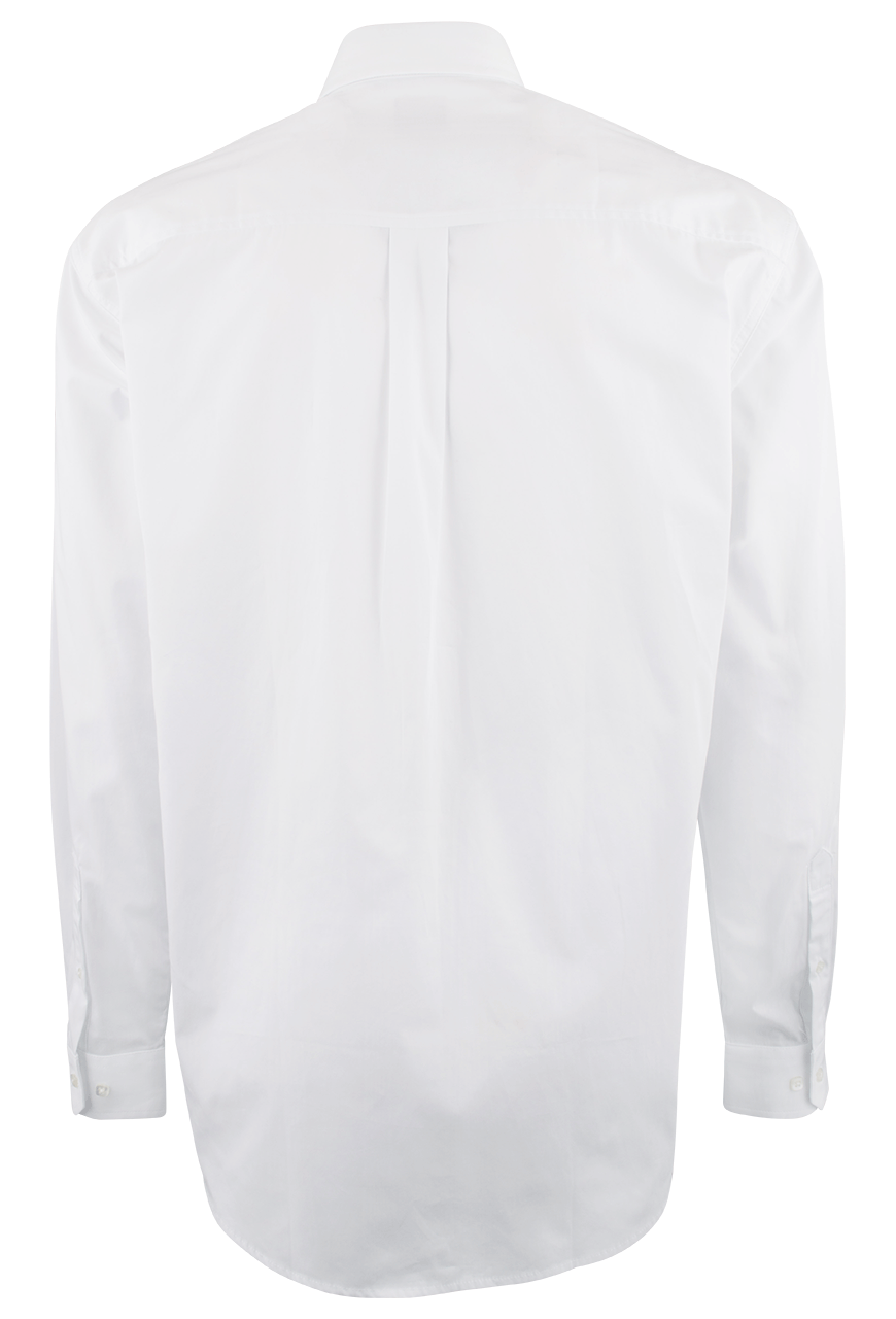 Cinch Button-Front Shirt - Solid White