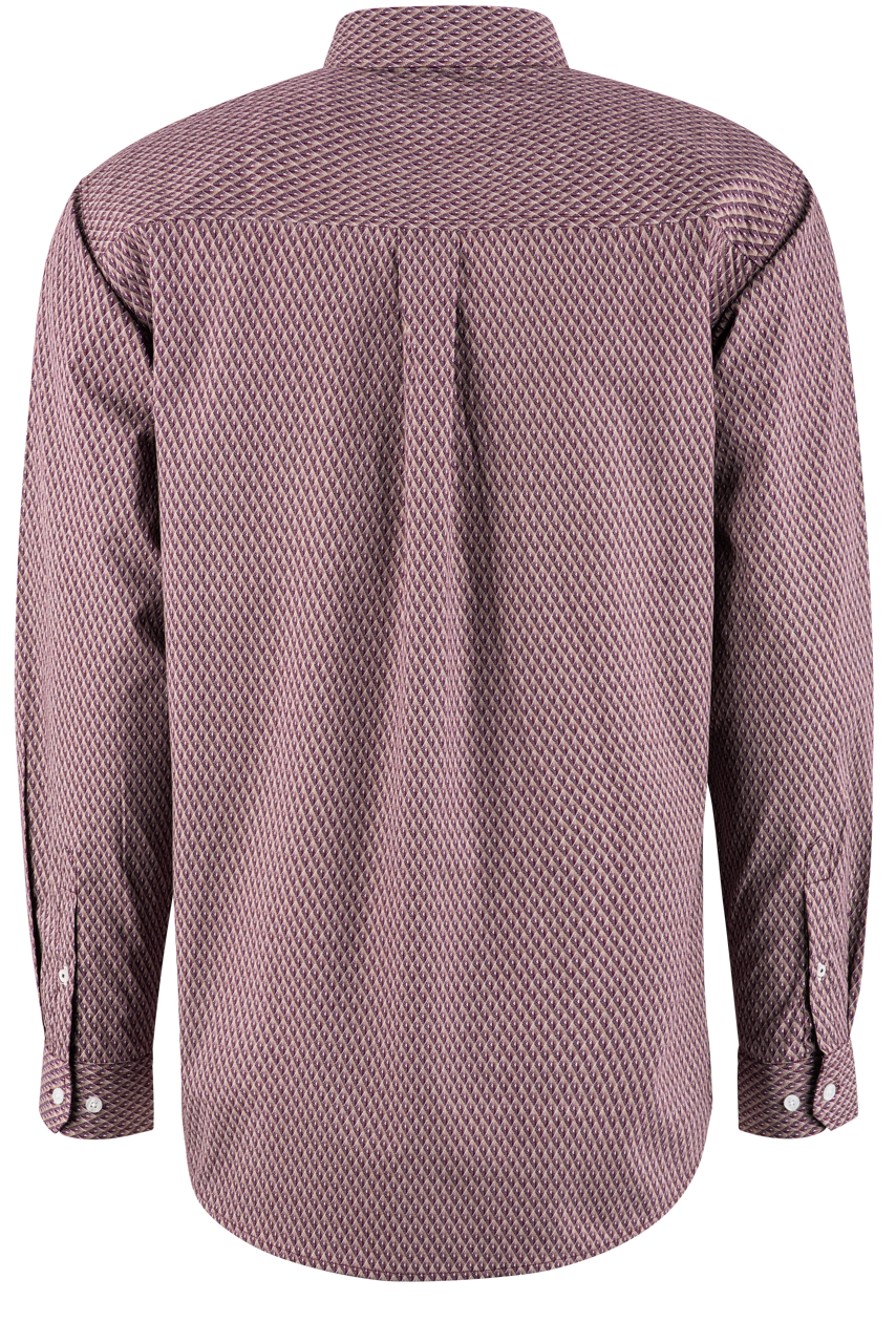 Cinch Diamond Long Sleeve Button-front Shirt - Purple