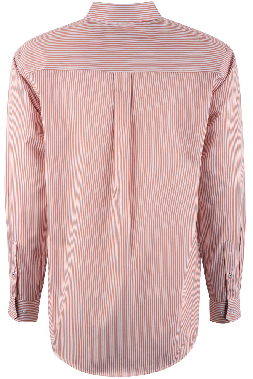 Cinch Tencel Stripe Western long Sleeve Button-Front Shirt - Pink/White