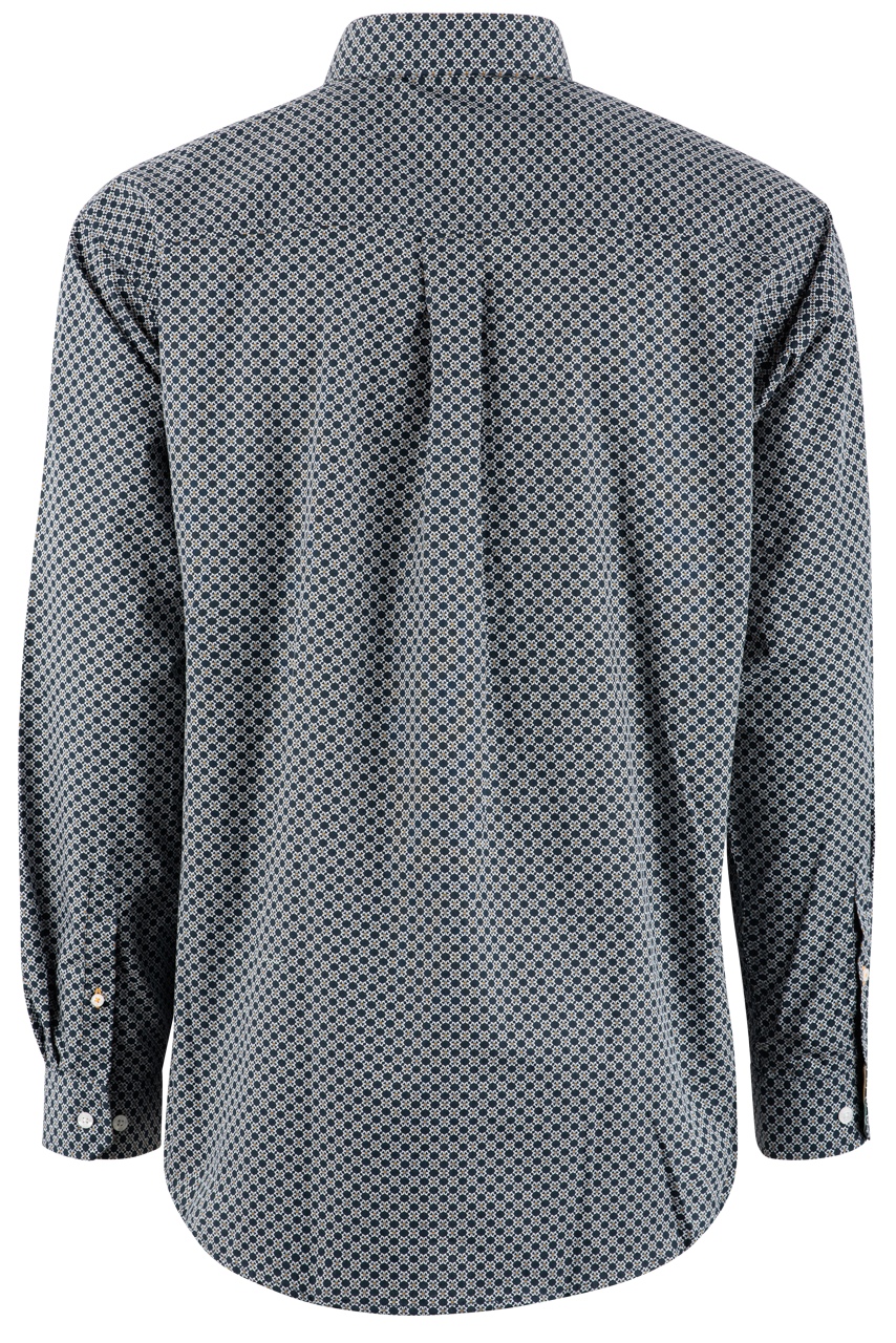 Cinch Navy Foulard Long-Sleeve Button-Front Shirt