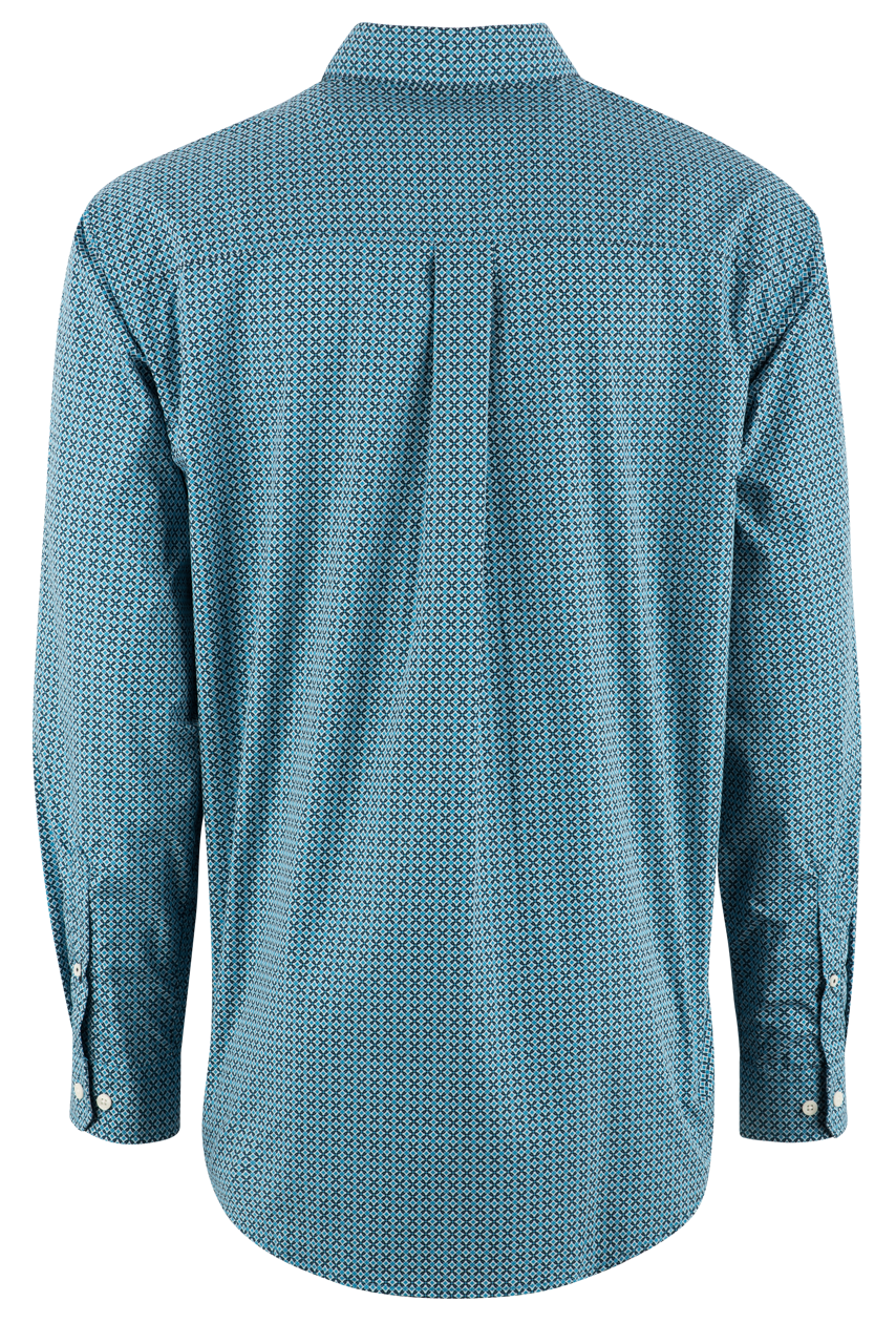 Cinch Mini Diamond Button-Front Shirt - Turquoise
