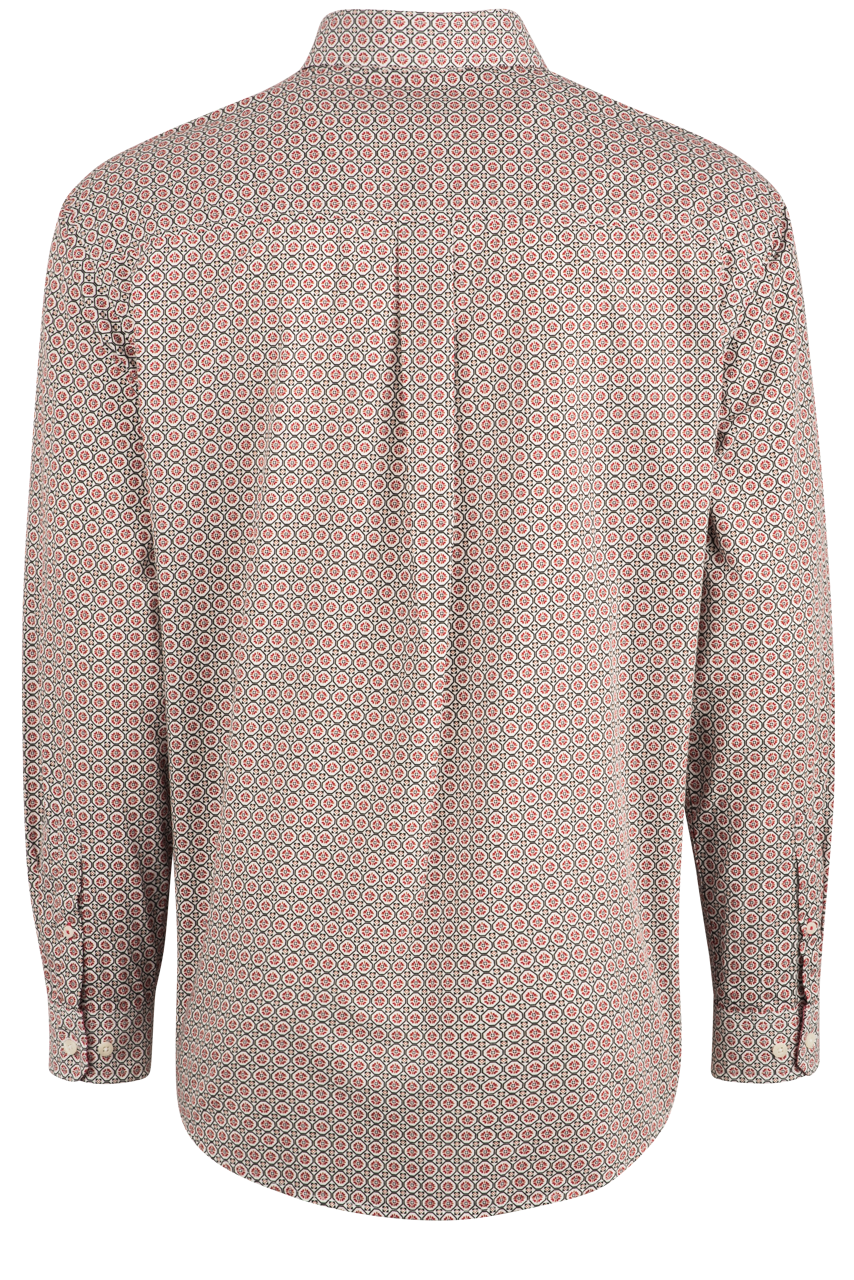 Cinch Cream Ground Button-Front Shirt - Red Foulard