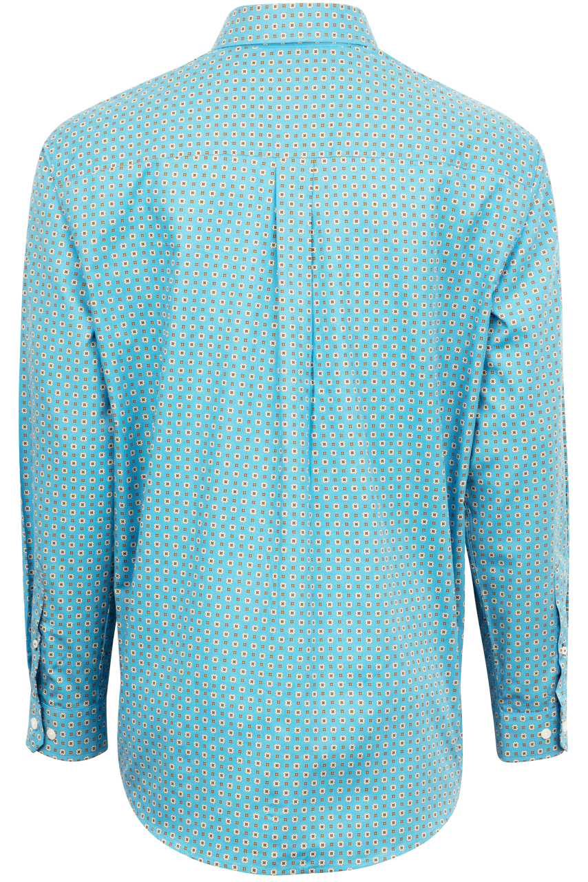 Cinch Foulard Button-Front Shirt - Blue