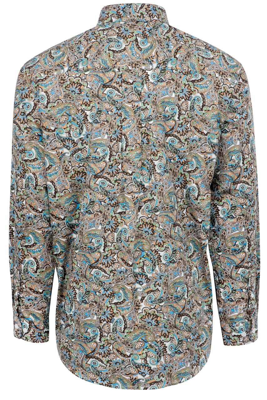 Cinch Paisley Button-Front Shirt - Multi
