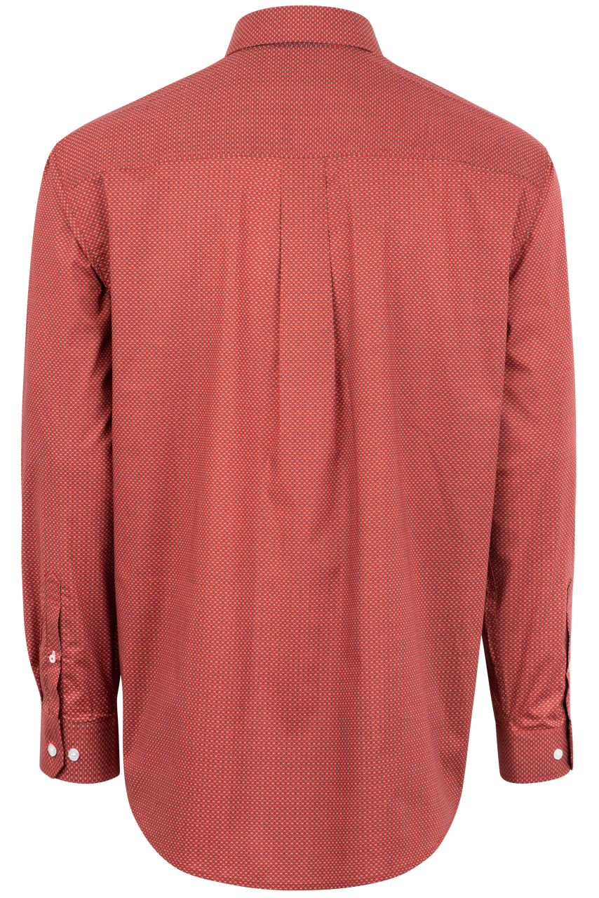Cinch Diamond Illusion Button-Front Shirt - Red