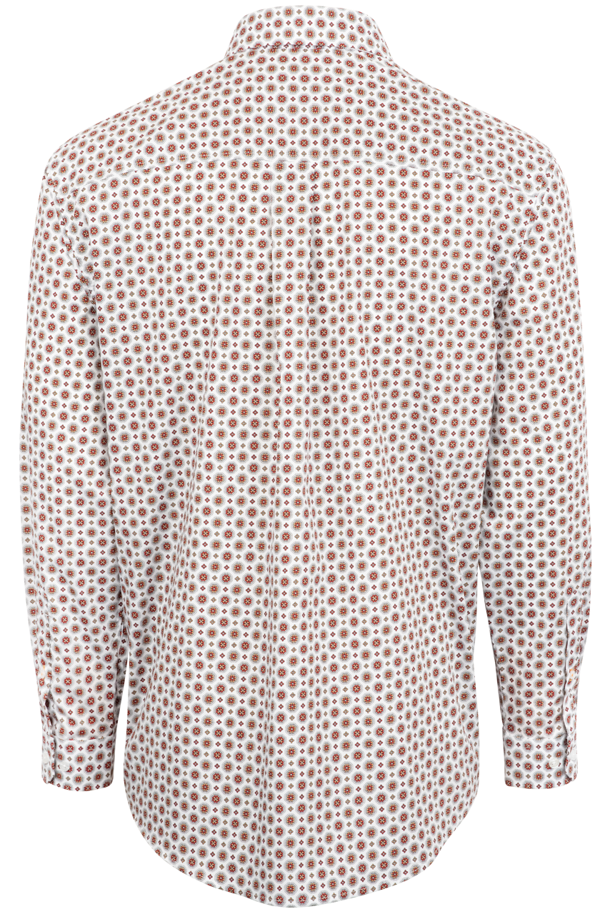 Cinch Medallion Print Button-Front Shirt - Multi