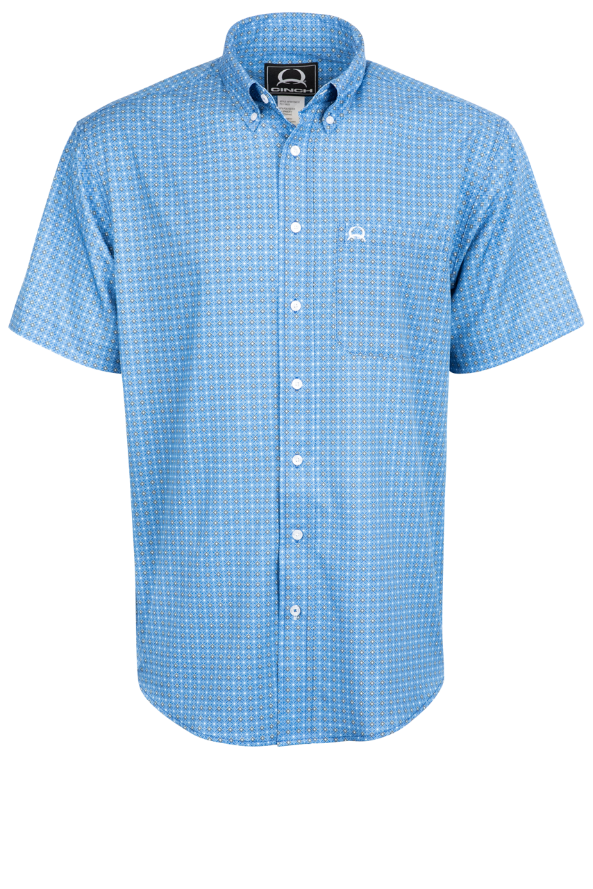 Cinch Arenaflex Button-Front Shirt - Blue Foulard