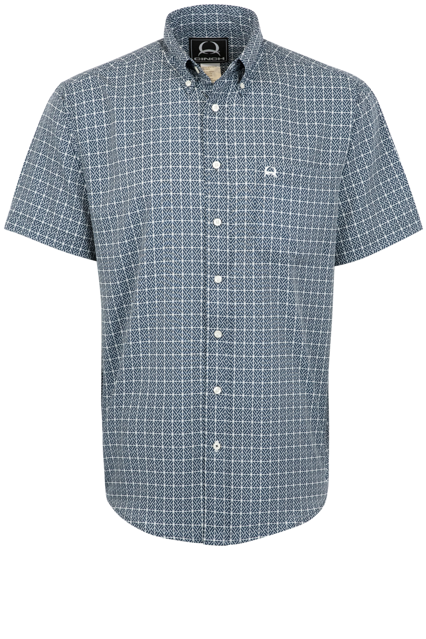 Cinch Arenaflex Button-Front Shirt - Navy