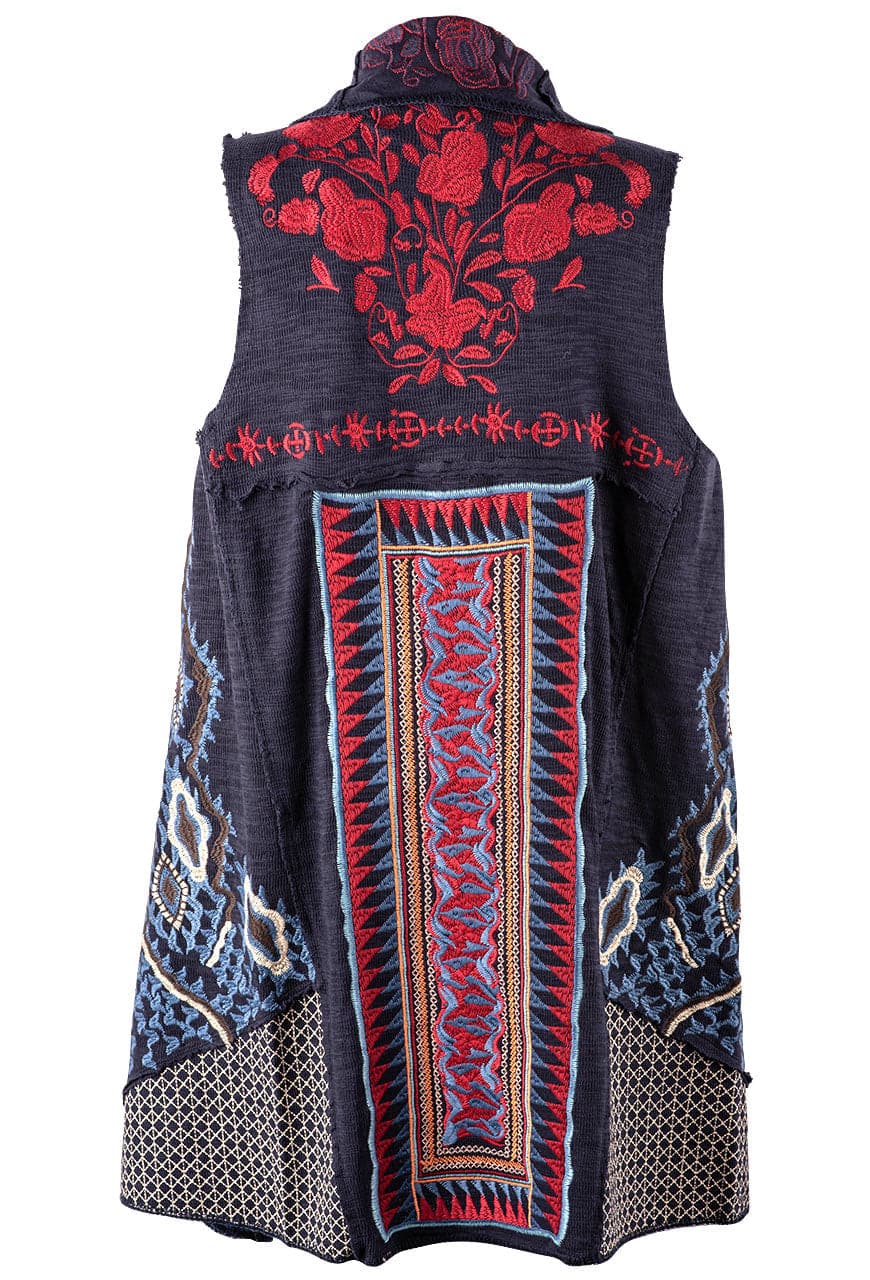 Paparazzi by Biz Ashanti Embroidered Sleeveless Duster