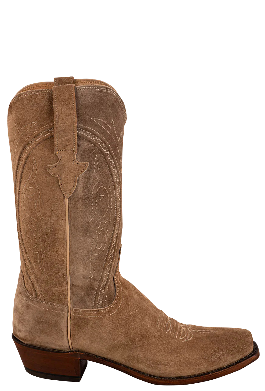 Mens suede sales cowboy boots tan