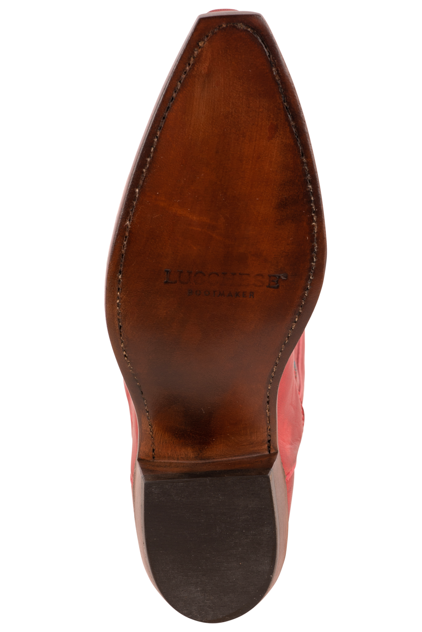 Lucchese Women's Savannah Cowgirl Boots - Red