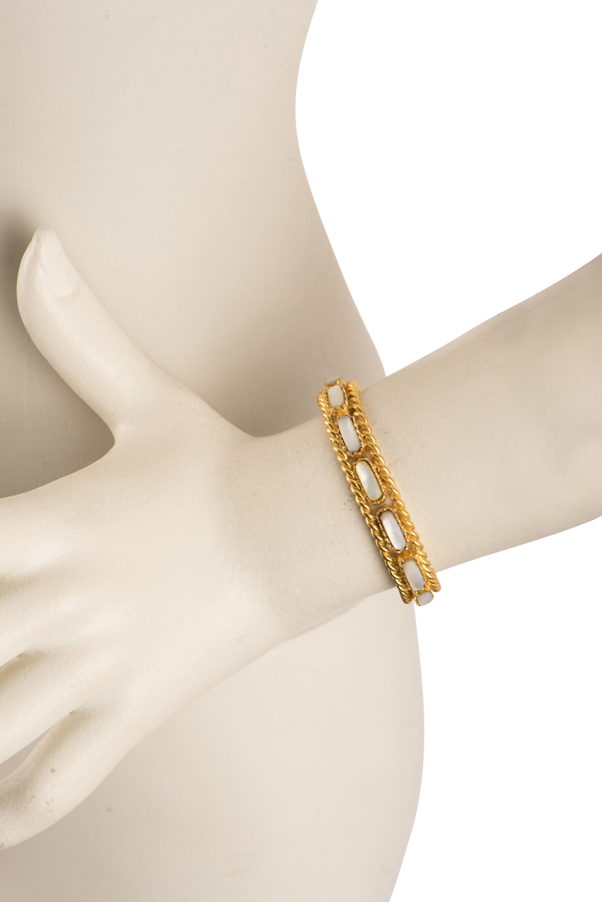 Christina Greene Pearl Cable Bangle