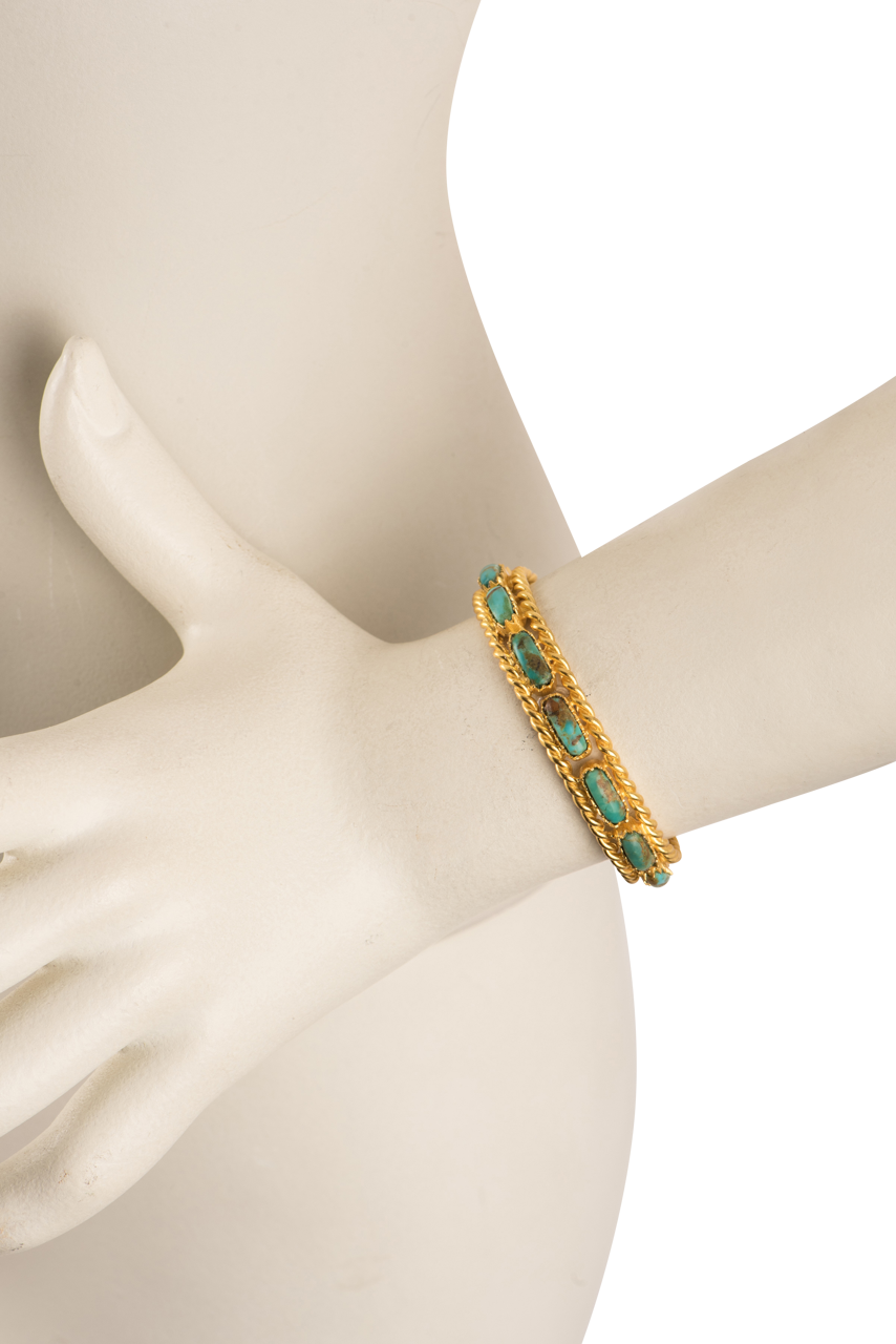 Christina Greene Turquoise Cable Bangle