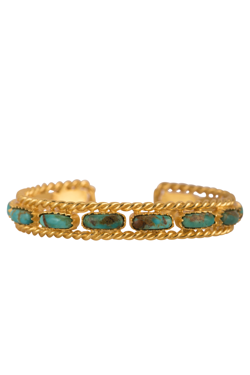 Christina Greene Turquoise Cable Bangle