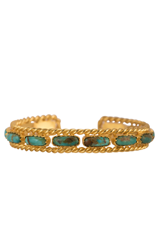 Christina Greene Turquoise Cable Bangle
