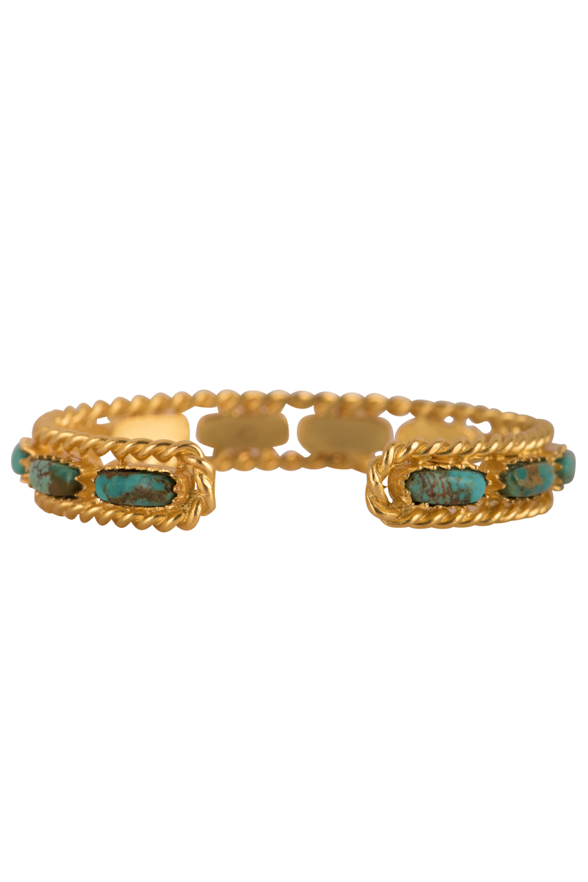 Christina Greene Turquoise Cable Bangle