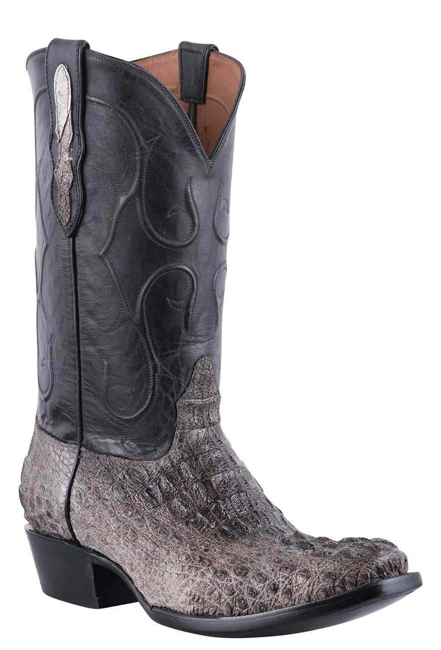 Black Jack Caiman Hornback Cowboy Boots - Gray