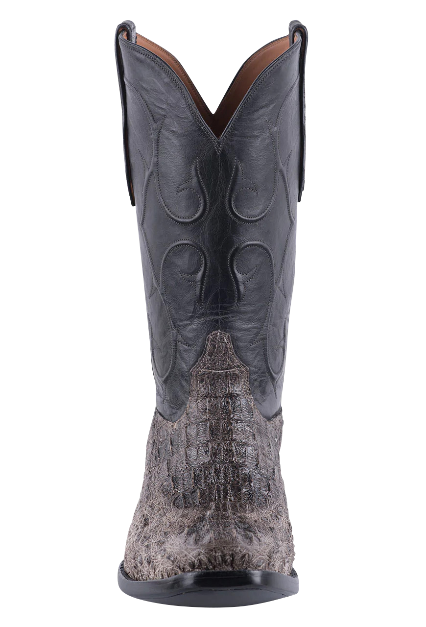Black Jack Caiman Hornback Cowboy Boots - Gray