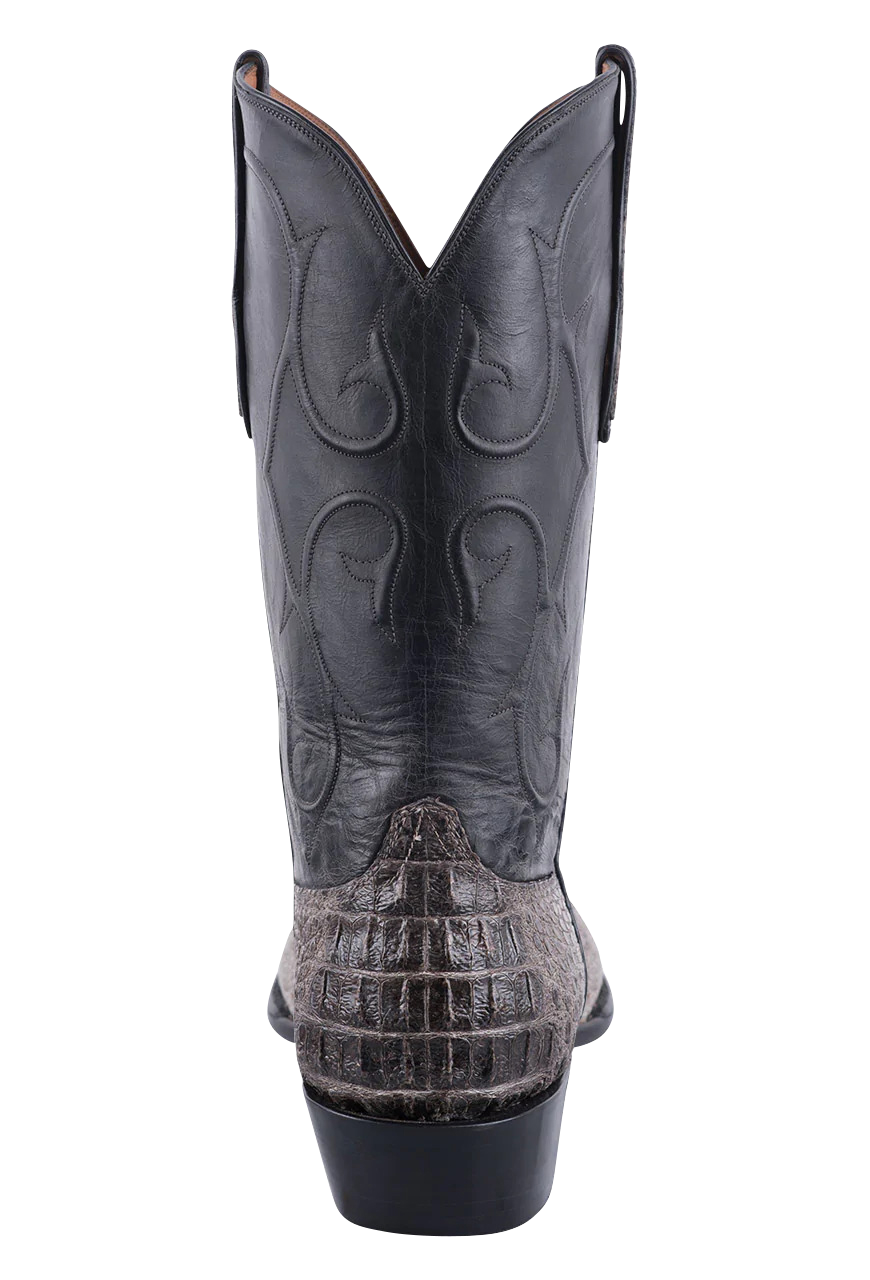 Black Jack Men's Caiman Hornback Cowboy Boots - Gray
