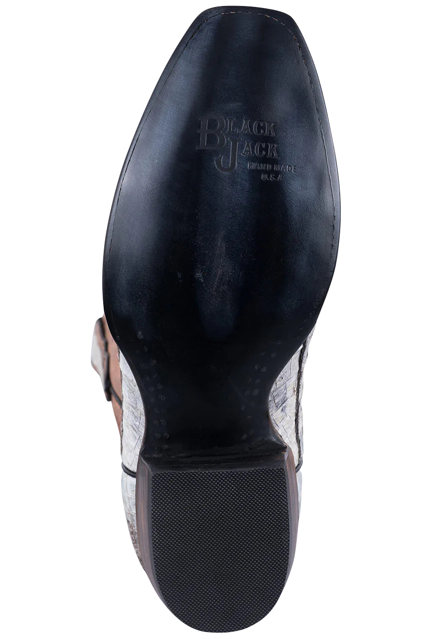 Black Jack Men's Caiman Tail Exclusive Cowboy Boots - Natural