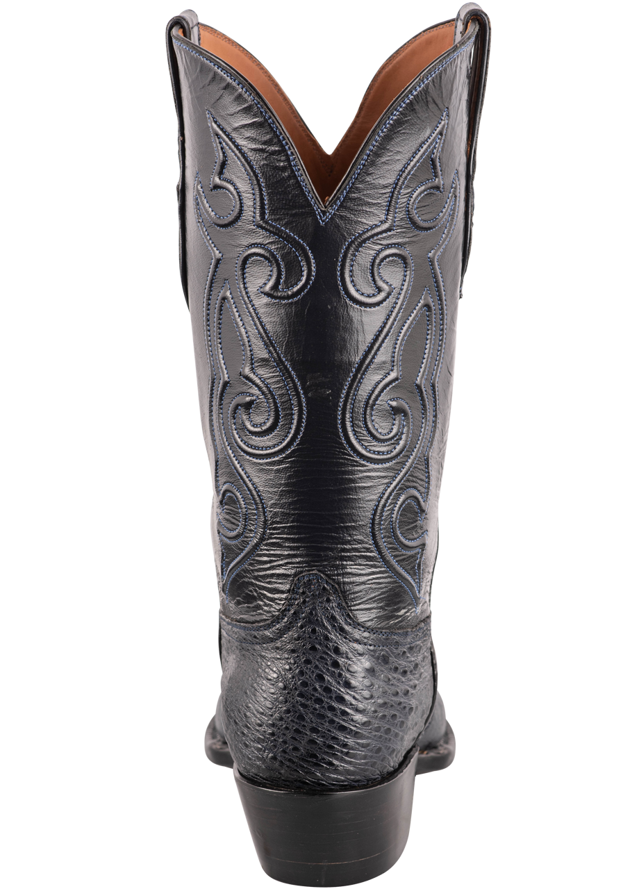 Black Jack Exclusive Snapping Turtle Cowboy Boots - Navy