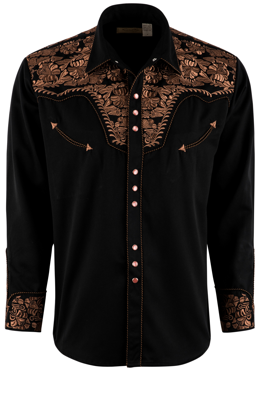 Black pearl snap shirt discount