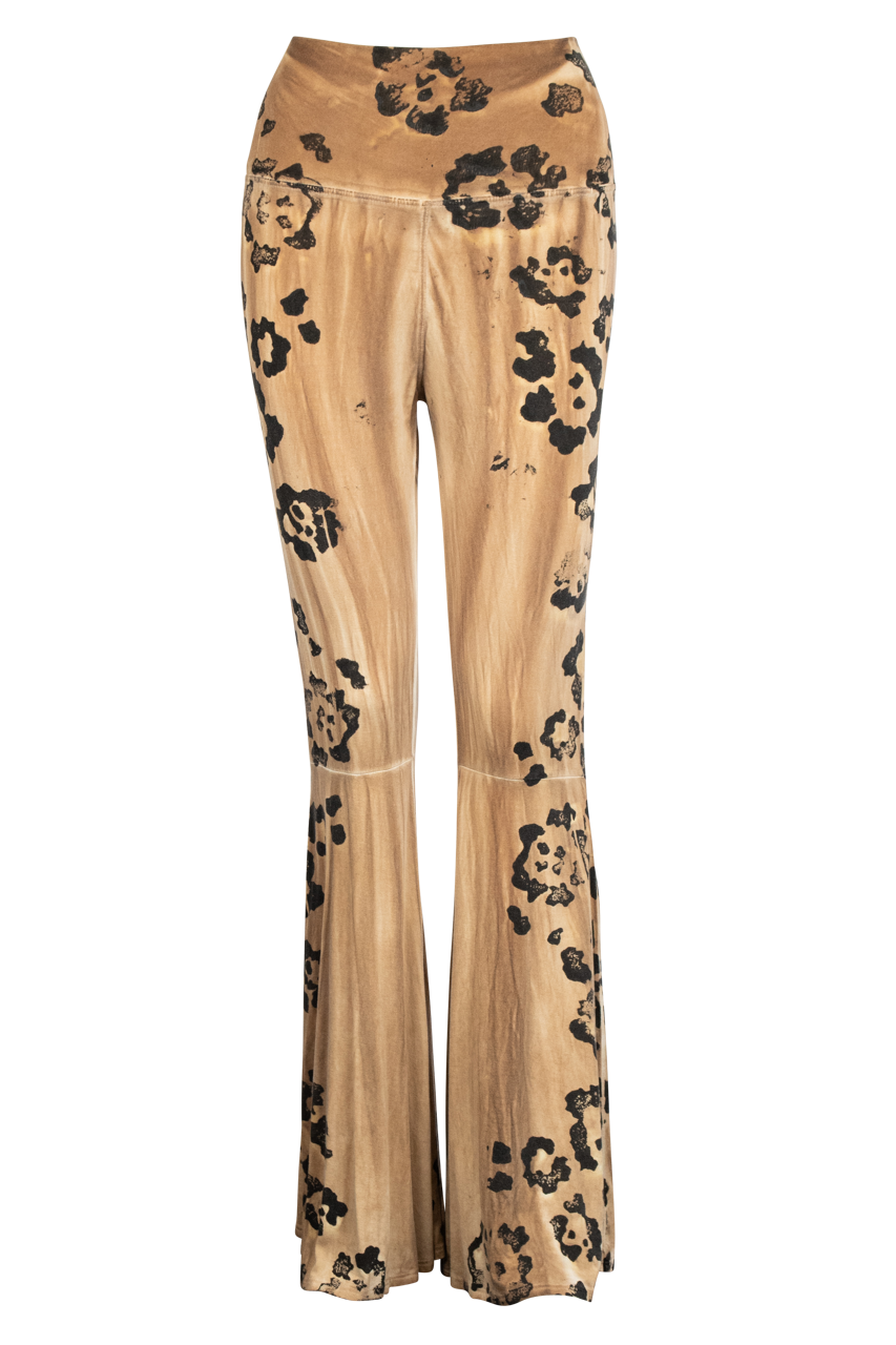 Pat Dahnke Flared Leopard Print Pants