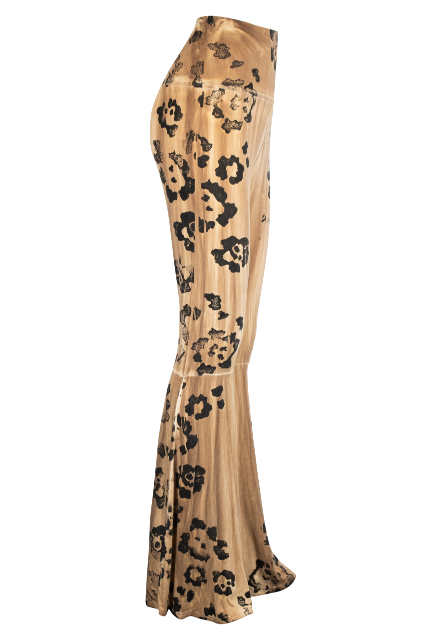 Pat Dahnke Flared Leopard Print Pants