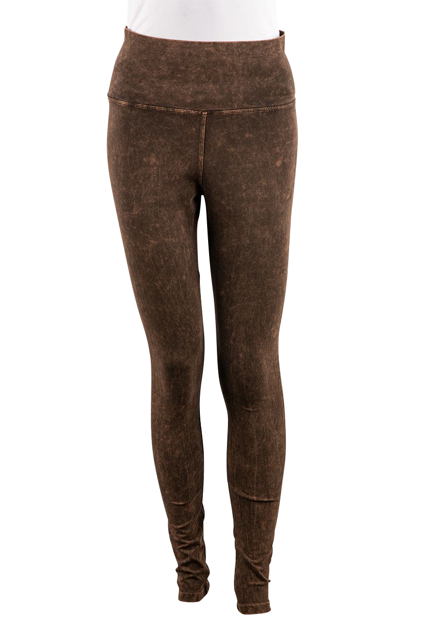 Pat Dahnke Distressed Leggings - Brown