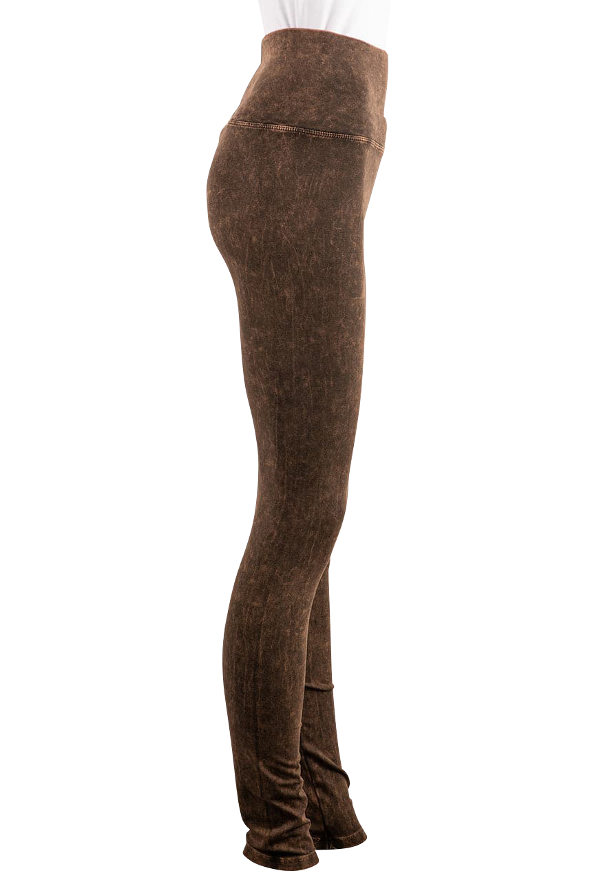 Pat Dahnke Distressed Leggings - Brown