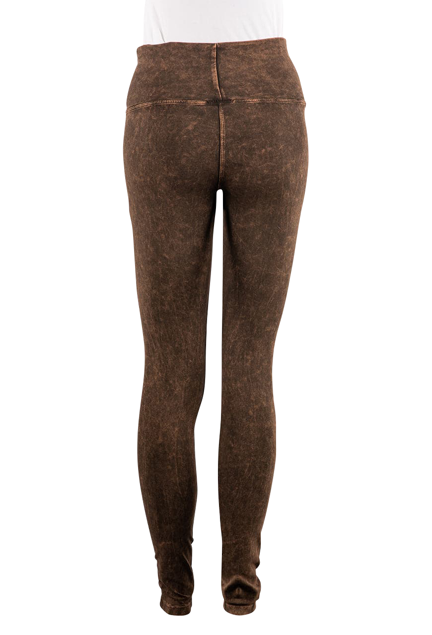 Pat Dahnke Distressed Leggings - Brown